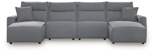 Modmax II P2 4-Piece Power Reclining Sectional with Chaise Salt & Pepper