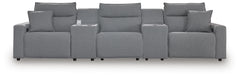 Modmax II P2 5-Piece Power Reclining Sectional with Consoles Salt & Pepper