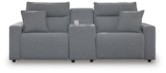 Modmax II P2 3-Piece Power Reclining Sectional with Console Salt & Pepper