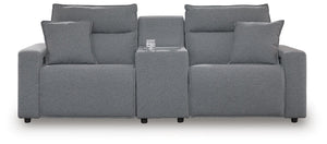 Modmax II P2 3-Piece Power Reclining Sectional with Console Salt & Pepper