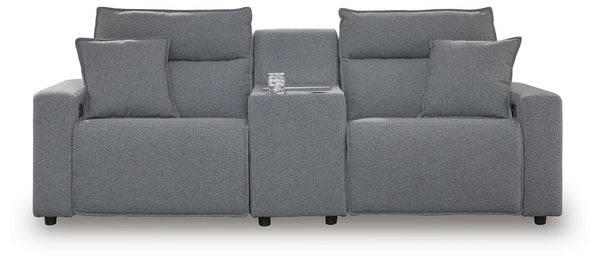 Modmax II P2 3-Piece Power Reclining Sectional with Console Salt & Pepper