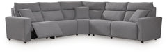 Modmax II P2 5-Piece Power Reclining Sectional Salt & Pepper