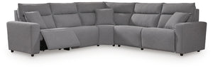 Modmax II P2 5-Piece Power Reclining Sectional Salt & Pepper