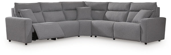 Modmax II P2 5-Piece Power Reclining Sectional Salt & Pepper