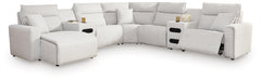Modmax II 7-Piece Power Reclining Sectional with Chaise & Audio Consoles Stone