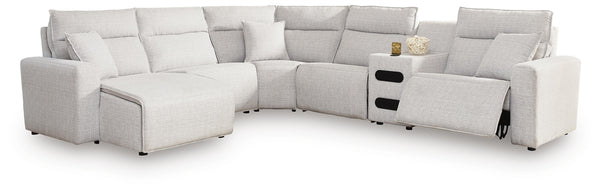 Modmax II 6-Piece Reclining Sectional with Chaise & Audio Console Stone