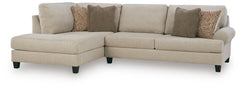 Steelwater Retreat 2-Piece Sectional with Chaise Latte