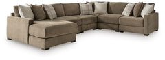 Camellia-Court 6-Piece Sectional with Chaise Coffee