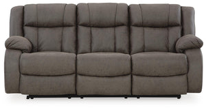 First Base Reclining Sofa Gunmetal