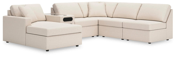 Modmax 6-Piece Stationary Sectional with Chaise Oyster