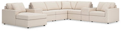 Modmax 8-Piece Stationary Sectional with Chaise & Storage Consoles Oyster