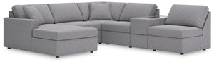 Modmax 6-Piece Stationary Sectional with Chaise Granite