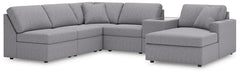 Modmax 6-Piece Stationary Sectional with Chaise Granite