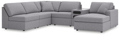 Modmax 6-Piece Stationary Sectional with Chaise Granite