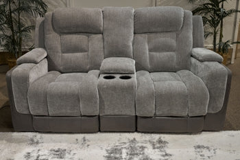 Mixed Motion Zero Gravity P2 Power Reclining Adjustable Headrest Console Loveseat Shadow