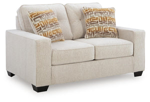 Larimer Fabric Stationary Loveseat Stone