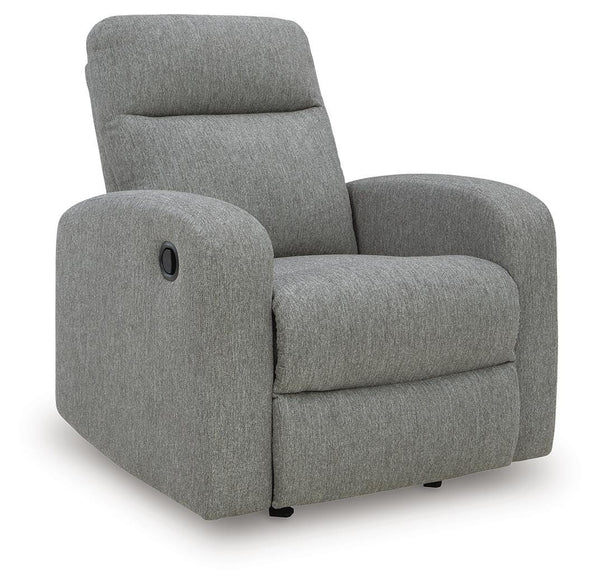 Gauntlet Fabric Manual Rocker Recliner Sterling