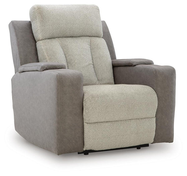 WhipLash Zero Gravity P2 Fabric Dual-Power Adjustable Headrest Heat Massage Recliner Sisal