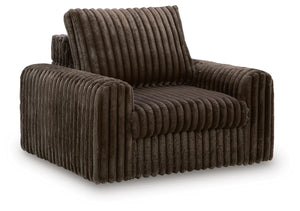 HamlinBay Fabric Power Gliding Chaise Chocolate