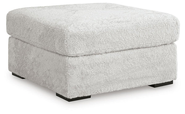 Cuddle Plush Oversized Accent Ottoman Arctic