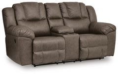 Lowilla Reclining Console Loveseat Driftwood