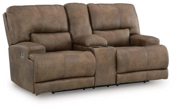 Beckley Place Zero Gravity P2 Power Reclining Adjustable Headrest Console Loveseat Earth