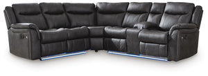Sultan Meadow 2-Piece Reclining Sectional Carbon