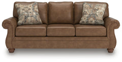Chasemore Stationary Sofa with Nailhead Trim Earth