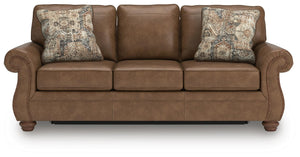 Chasemore Stationary Queen Sofa Sleeper with Nailhead Trim Earth