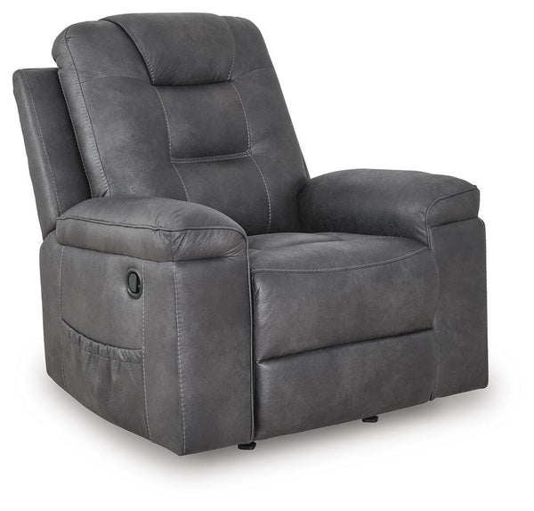 Stockworth Manual Rocker Heat Massage Recliner Granite