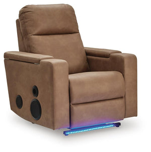 Lorrenton P3 Power Glider Recliner with Audio System & LED Caramel