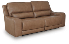 DeepWakes P2 Power Reclining Leather Zero Gravity Sofa Caramel