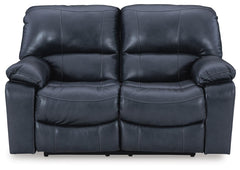 Leesworth Zero Gravity P2 Power Leather Reclining Loveseat Ocean