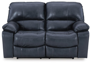 Leesworth Zero Gravity P2 Power Leather Reclining Loveseat Ocean