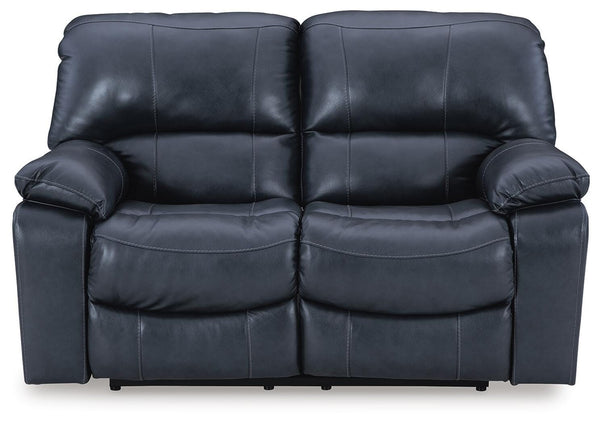 Leesworth Zero Gravity P2 Power Leather Reclining Loveseat Ocean
