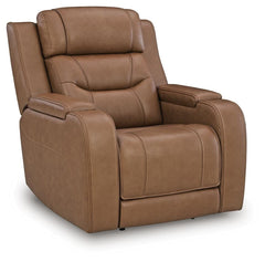 Knightington Zero Gravity P3 Triple Power Leather Recliner with Audio Seating Caramel