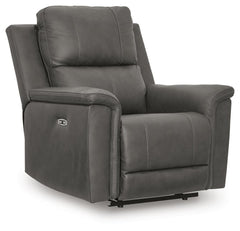 Bleckley Zero Gravity P2 Dual-Power Adjustable Headrest Leather Recliner Anchor