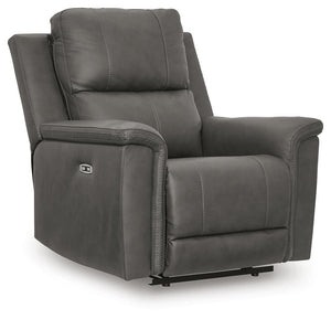 Bleckley Zero Gravity P2 Dual-Power Adjustable Headrest Leather Recliner Anchor