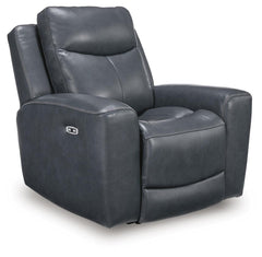 Next Move P2 Dual-Power Adjustable Headrest Leather Recliner Admiral