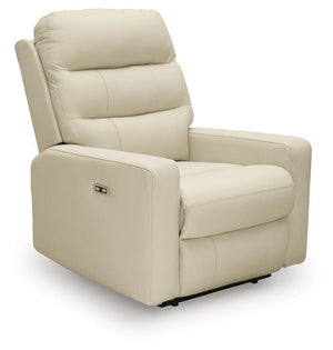 Pennacle Pier P2 Dual-Power Adjustable Headrest Leather Recliner Canvas