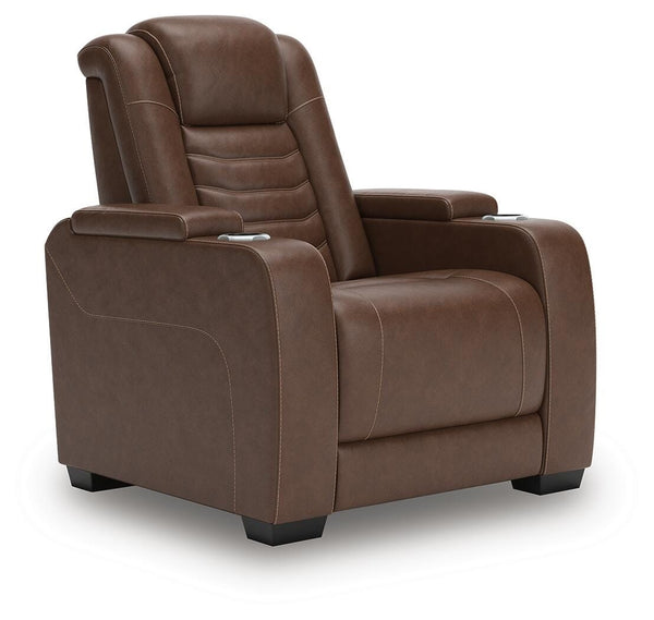 High Impact Power Leather Zero Gravity Recliner with Adjustable Headrest & USB Tobacco