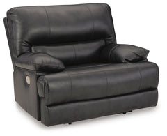Mountainous Zero Gravity P2 Dual-Power Adjustable Headrest Leather Recliner Eclipse