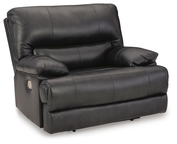 Mountainous Zero Gravity P2 Dual-Power Adjustable Headrest Leather Recliner Eclipse
