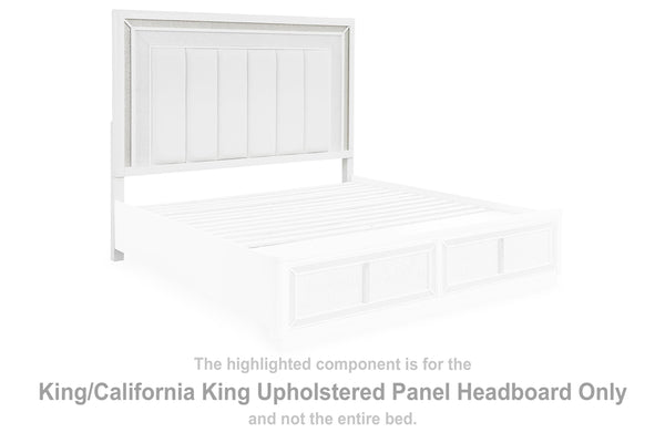 Chalanna King/California King Upholstered Panel Headboard White