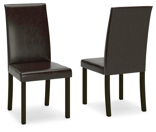 Kimonte Modern Quarters Upholstered Dining Side Chair Dark Brown