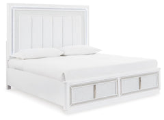 Chalanna California King Upholstered Storage Bed White