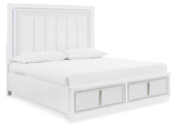 Chalanna California King Upholstered Storage Bed White
