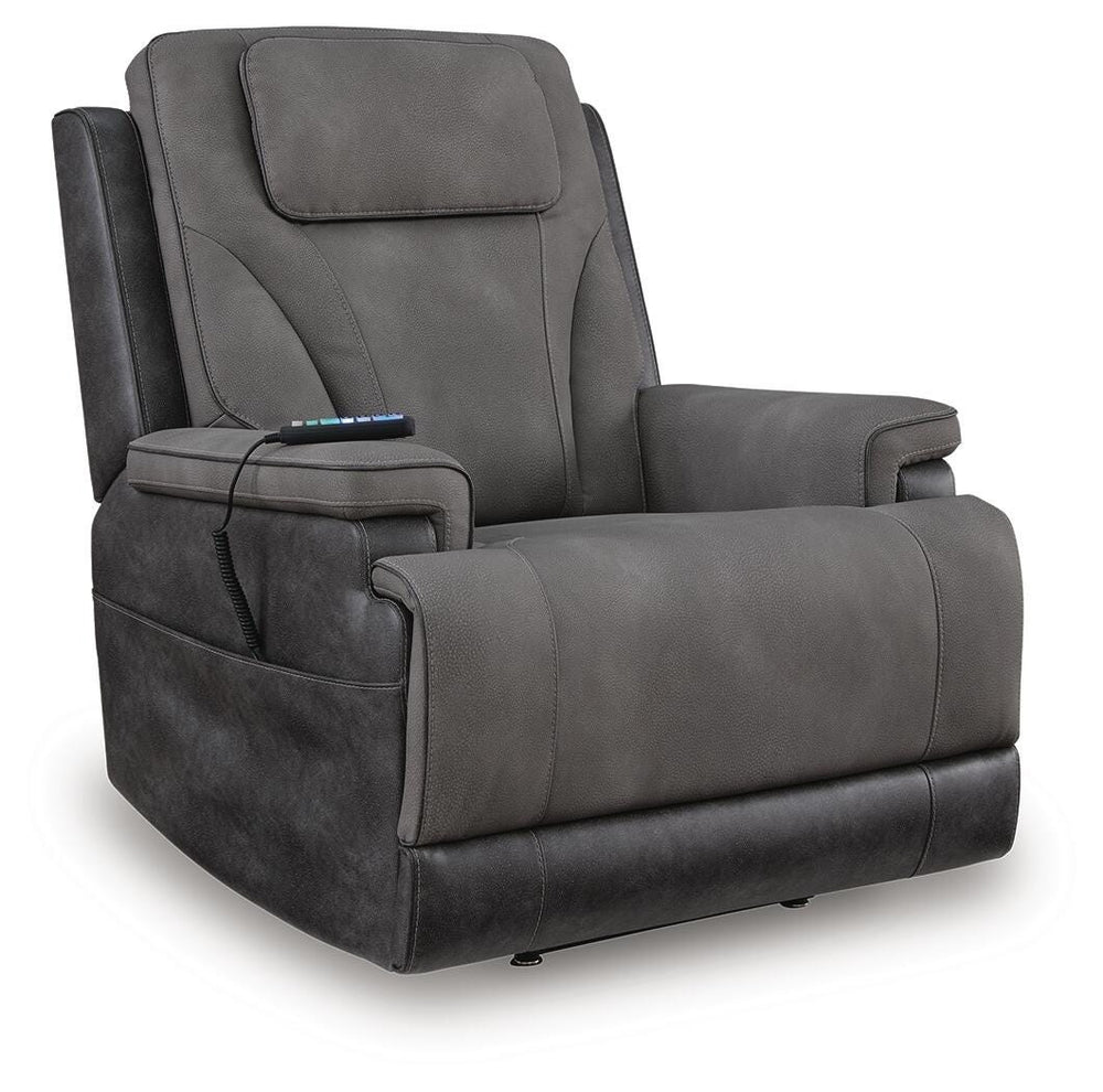 Peaceful Zero Gravity Pause P3 Power Lift Heat & Massage Recliner Slate