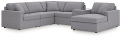 Modmax 6-Piece Stationary Sectional with Chaise Granite