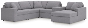Modmax 6-Piece Stationary Sectional with Chaise Granite